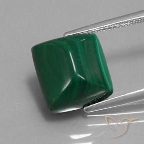 9.15ct Natural Verde medio Malaquita, Corte Baguette, Opaco