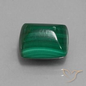 Malaquita Verde medio natural de 9.15 ct, Corte Baguette, Opaco