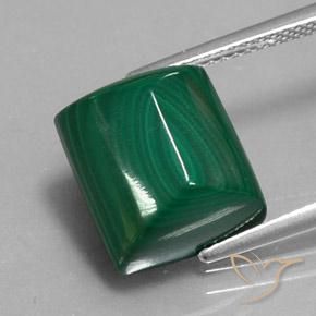 11.84ct Natural Verde medio Malaquita, Corte Baguette, Opaco