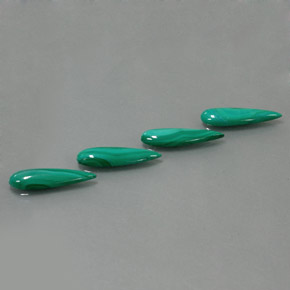 Gemas de malaquita verde natural de 8,46 ct, en forma de pera, opaco