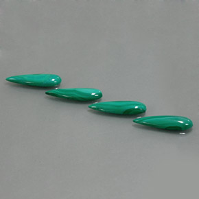 Gemas de malaquita verde natural de 8,46 ct, en forma de pera, opaco