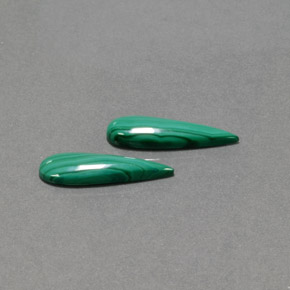 Gemas de malaquita verde natural de 5,06 ct, en forma de pera, opaco