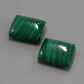 Gemas de malaquita verde natural de  ct, baguette, opaco