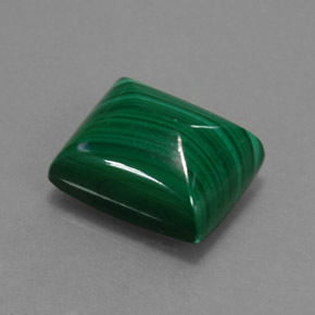 Malaquita Verde multicolor natural de 19.65 ct, Corte Baguette, Opaco