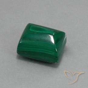 Malaquita Verde natural de 15.53 ct, Corte Baguette, Opaco