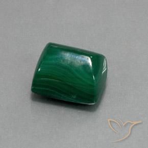 Malaquita Verde natural de 13.94 ct, Corte Baguette, Opaco