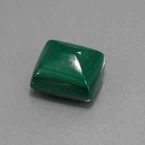 Malaquita verde natural de 12,79 ct, baguette, opaco