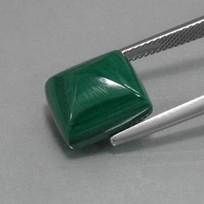 Malaquita verde natural de 12,79 ct, baguette, opaco