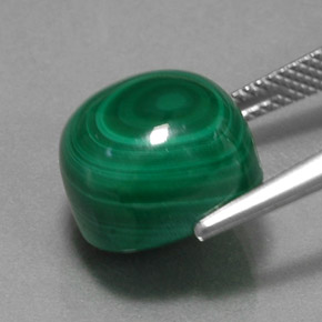 Malaquita verde natural de 15,44 ct, corte cojín, opaco