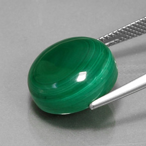 Malaquita verde natural de 15,99 ct, corte redondo, opaco