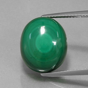 Malaquita verde natural de 15,46 ct, corte óvalo, opaco