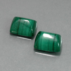 Gemas de malaquita verde natural de  ct, baguette, opaco