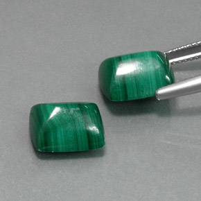 Gemas de malaquita verde natural de  ct, baguette, opaco