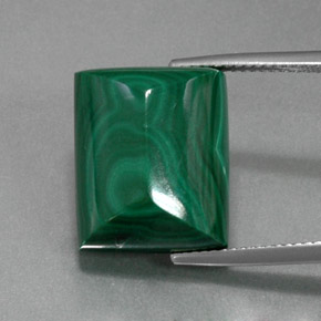 Malaquita verde natural de 22,88 ct, baguette, opaco