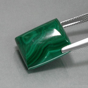 Malaquita verde natural de 22,88 ct, baguette, opaco