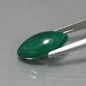 Malaquita verde natural de 6,74 ct, marquesa, opaco