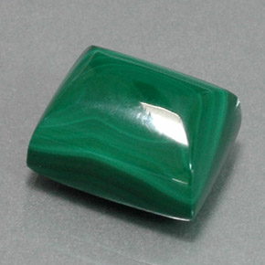 Malaquita verde natural de 21,25 ct, baguette, opaco