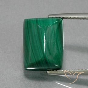 13.82ct Natural Verde Malaquita, Corte Baguette, Opaco