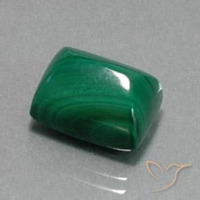 Malaquita Verde natural de 13.82 ct, Corte Baguette, Opaco