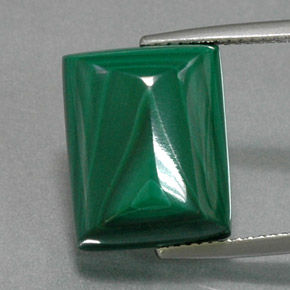 Malaquita verde natural de 19,81 ct, baguette, opaco