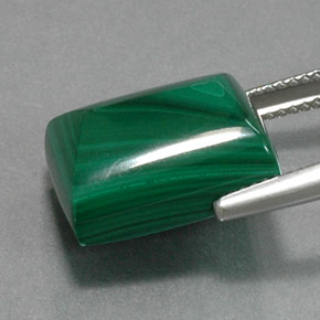 Malaquita verde natural de 19,81 ct, baguette, opaco