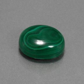 Malaquita verde natural de 9,57 ct, corte óvalo, opaco