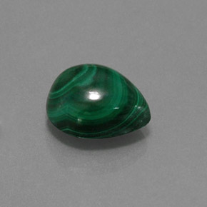 Malaquita verde natural de 7,30 ct, en forma de pera, opaco