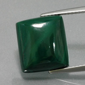 Malaquita verde natural de 11,12 ct, baguette, opaco