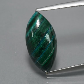 Malaquita verde natural de 5,63 ct, marquesa, opaco