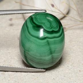 Malaquita verde natural de 39,18 ct, corte óvalo, opaco