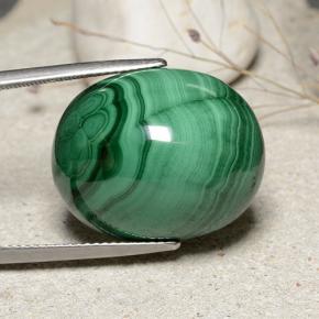 Malaquita verde natural de 39,18 ct, corte óvalo, opaco
