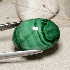 Malaquita verde natural de 39,18 ct, corte óvalo, opaco