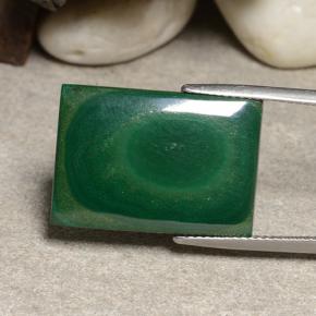 Malaquita verde natural de 17,71 ct, baguette, opaco