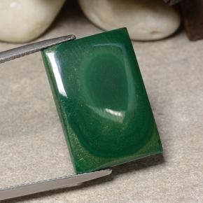 Malaquita verde natural de 17,71 ct, baguette, opaco