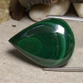 Malaquita verde natural de 36,65 ct, en forma de pera, opaco
