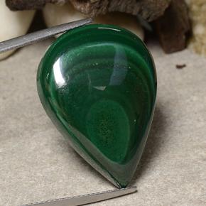 Malaquita verde natural de 36,65 ct, en forma de pera, opaco