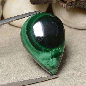 Malaquita verde natural de 26,48 ct, en forma de pera, opaco