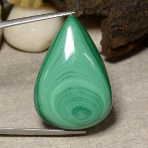 Malaquita verde natural de 53,85 ct, en forma de pera, opaco