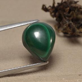 Malaquita verde natural de 5,60 ct, en forma de pera, opaco