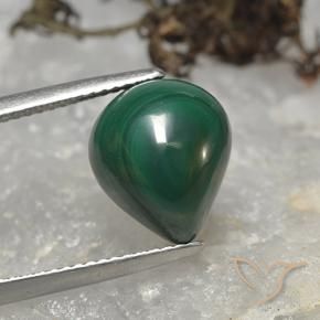 Malaquita Verde natural de 8.54 ct, En forma de pera, Opaco