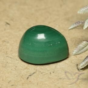 Malaquita Verde natural de 5.86 ct, En forma de pera, Opaco