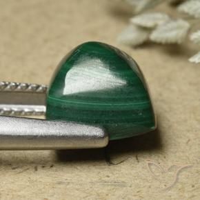 Malaquita Verde pino natural de 6.82 ct, Cuadrado, Opaco