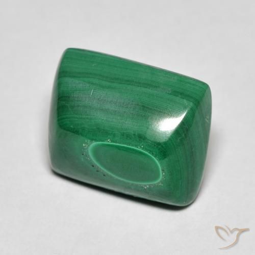 Malaquita Verde natural de 8.16 ct, Corte Baguette, Opaco