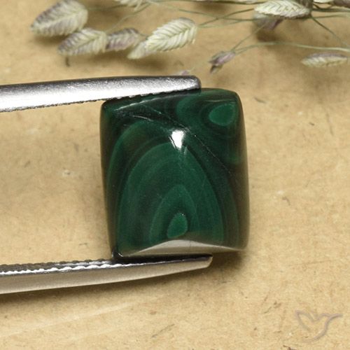 9.74ct Natural Verde pino Malaquita, Corte Baguette, Opaco