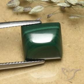 Malaquita Verde natural de 8.74 ct, Corte Baguette, Opaco