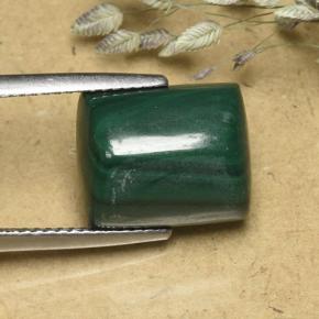 Malaquita verde natural de 12,75 ct, baguette, opaco