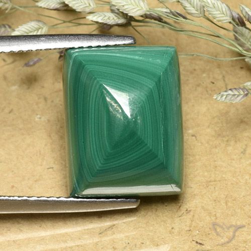 16.70ct Natural Verde Malaquita, Corte Baguette, Opaco