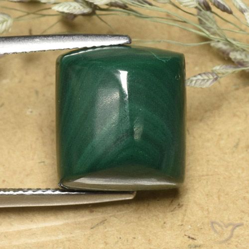 20.38ct Natural Verde medio Malaquita, Corte Baguette, Opaco