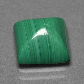 Malaquita verde natural de 4,58 ct, cuadrado, opaco