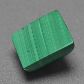 Malaquita verde natural de 4,58 ct, cuadrado, opaco